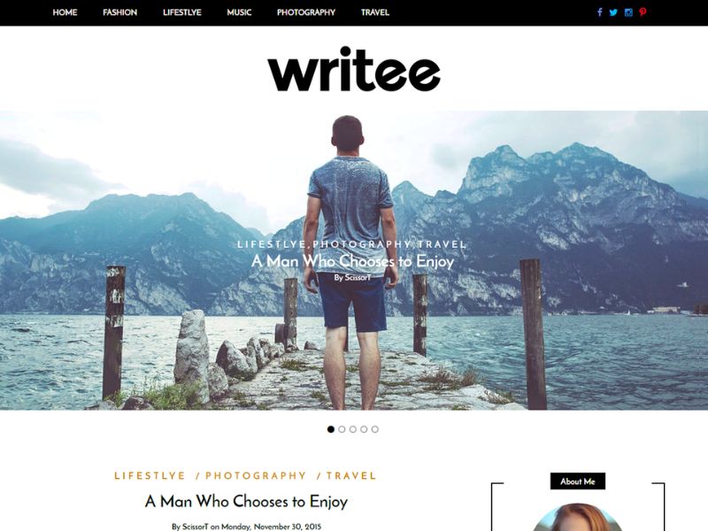 Writee – Theme WordPress Đẹp Cho Blog Cá Nhân Tinh Tế