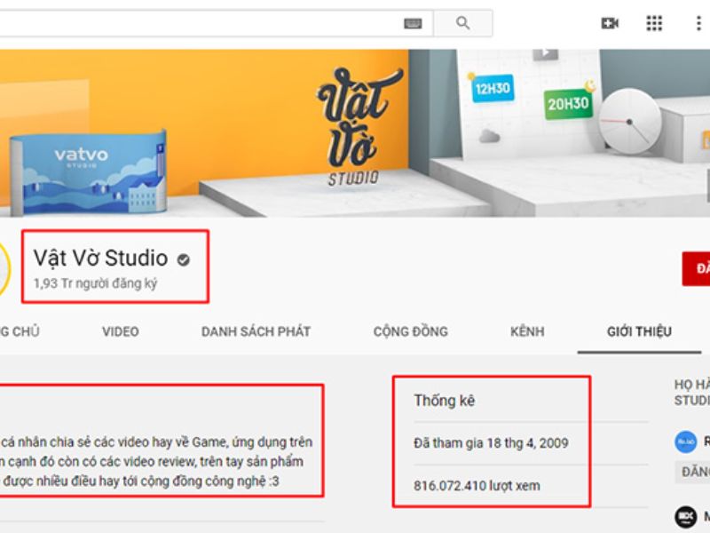 Thiết lập mô tả kênh (Channel Description)
