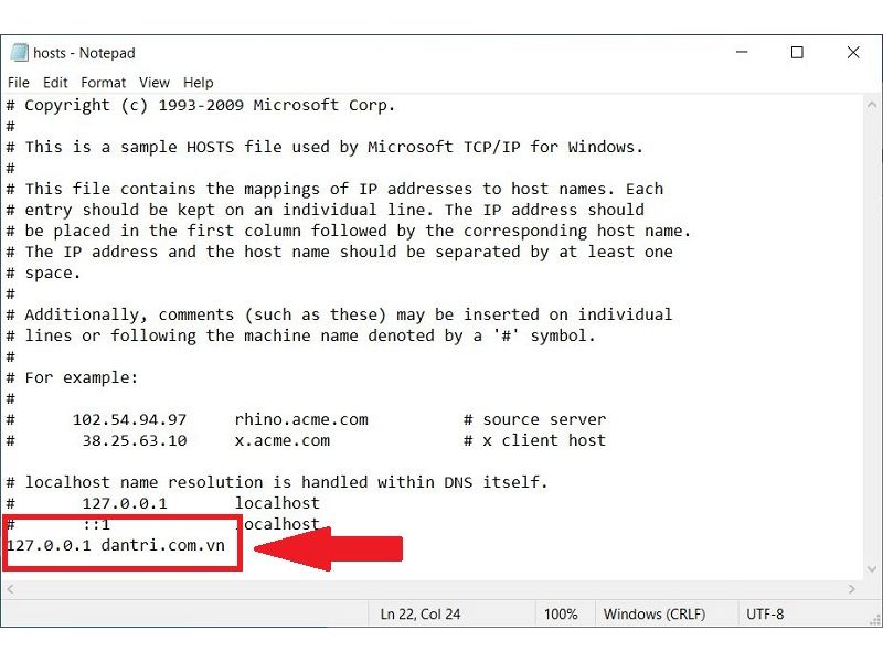 Cách chặn 1 trang web trên Windows bằng file hosts