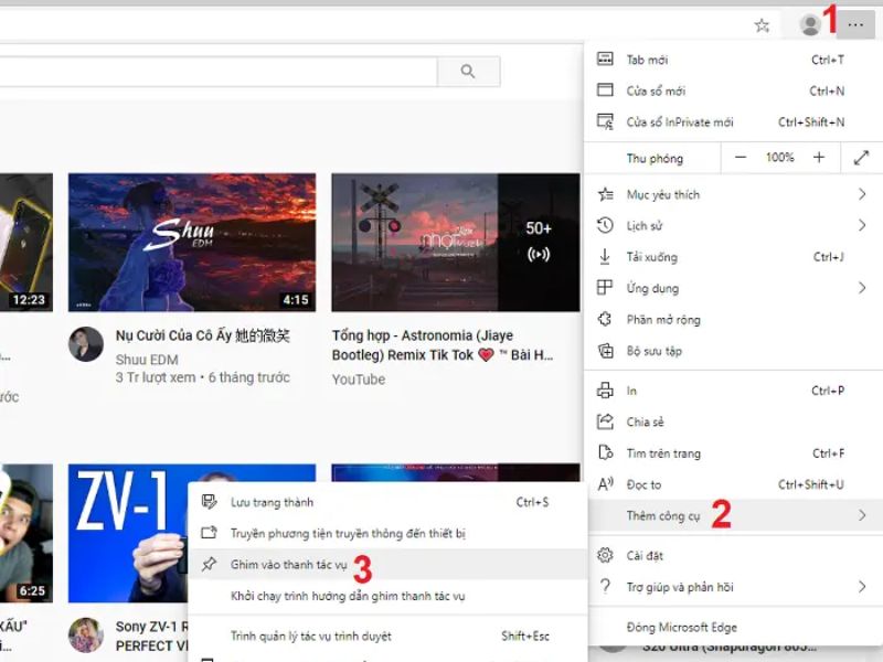 Cách ghim trang web trong Microsoft Edge