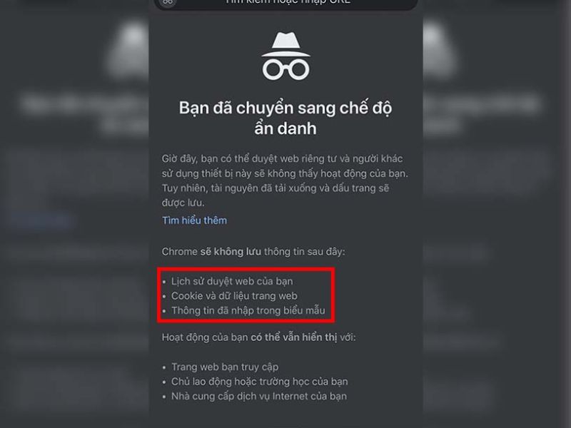 Chế độ ẩn danh hoạt động như thế nào?
