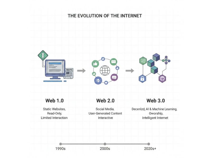 Sự khác biệt giữa Web 1.0, Web 2.0 và Web 3.0
