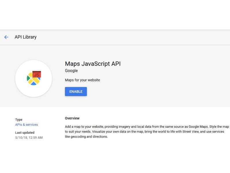 Hướng Dẫn Cách Lấy Google Map API Key