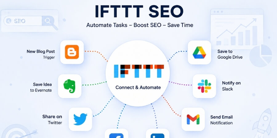 Hình minh họa cách IFTTT hoạt động với Trigger và Action trong quy trình tự động hóa.
